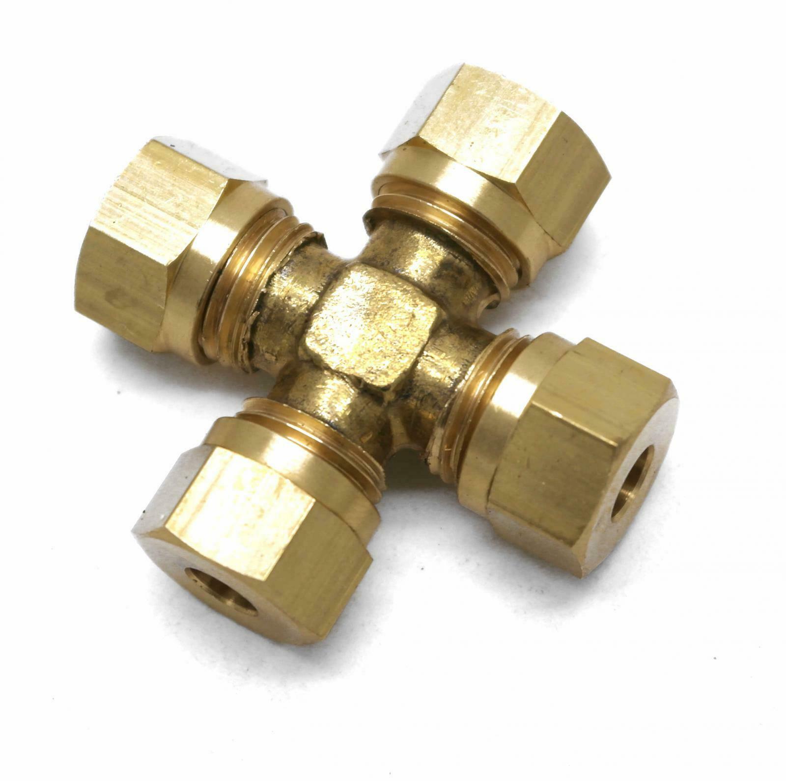 British Made 8mm Equal 4 Way Cross Brass Compression Fitting Huddersfield Gas 