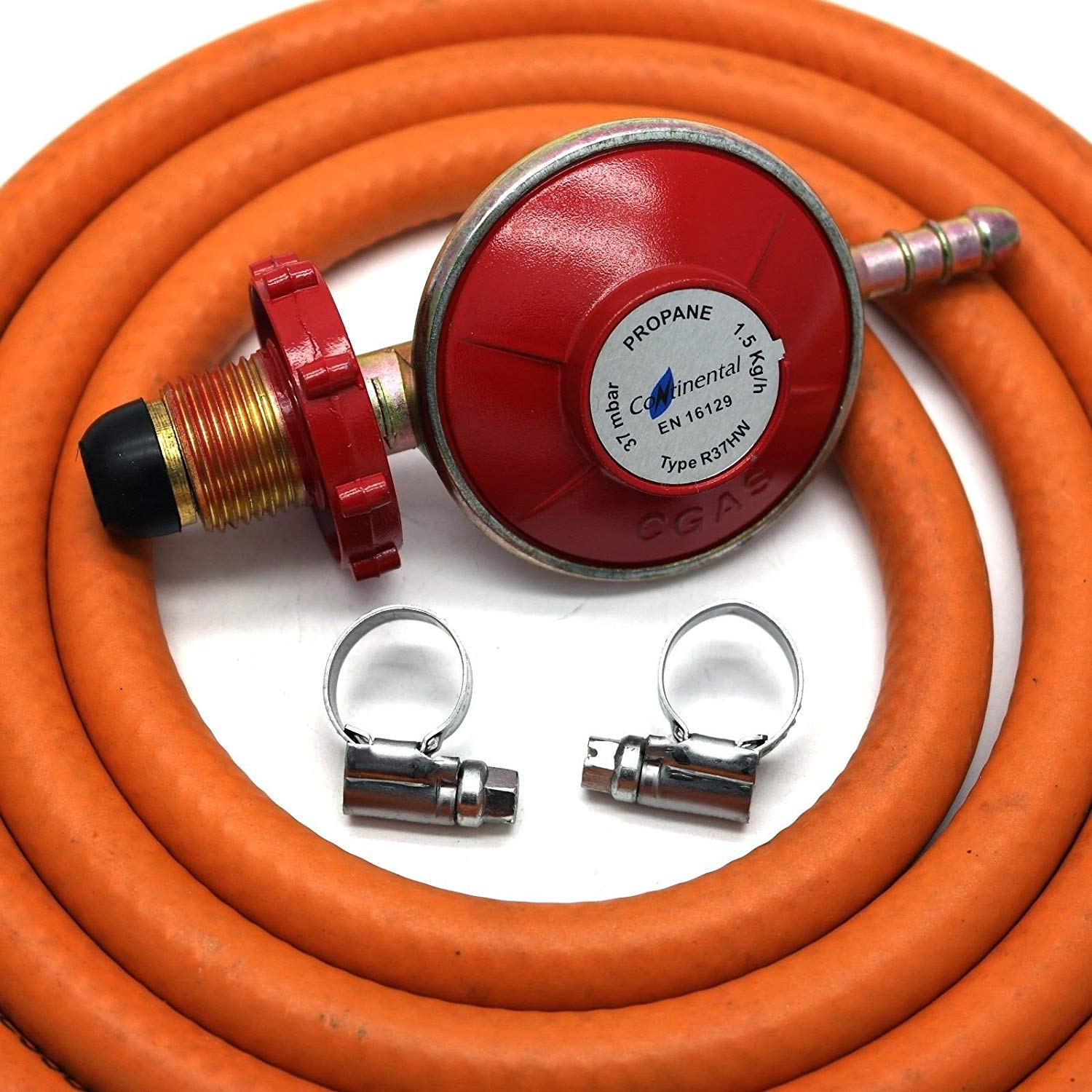 HandTight Propane Gas Regulator With 1M Hose + 2 Clips Fits Calor Gas