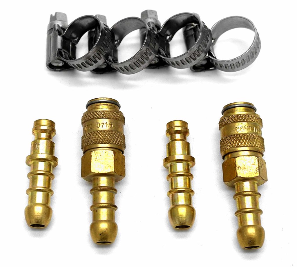 2 X Quick Release Fittings Coupling For 8Mm Propane/Butane Hose + 4 ...